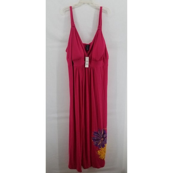 Faded Glory Dresses & Skirts - NWT Faded glory Vivid Pink women's sleeveless Screen print dress 4X
